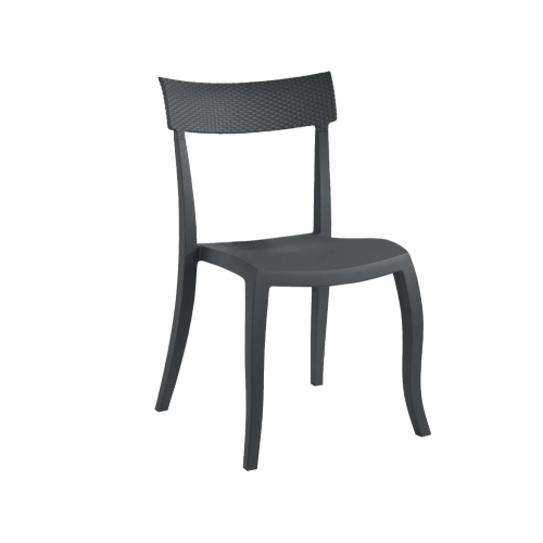 Papatya Hera-S Stuhl P RATTAN anthrazitgrau