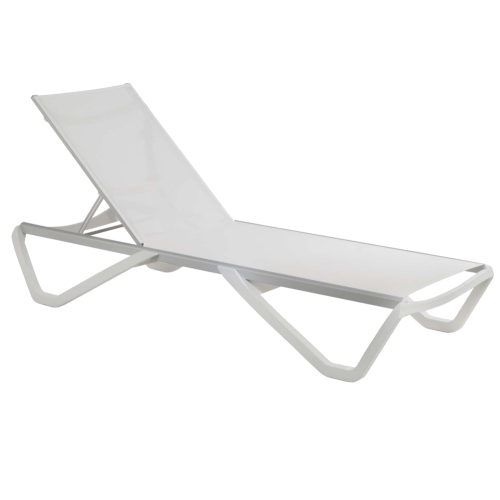 Papatya Wave Sonnenliege weiß 01, Material weiß 5001