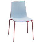 Stuhl mit weichem Kissen X-Treme S Pro Soft dunkelroter Stoff hellgrau, dunkelrote Metallbeine