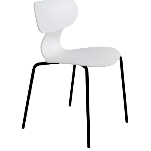 Papatya Yugo-S Stuhl weiß , Sesselbeine Elektrophoretische Abscheidung Schwarz 