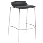 Barhocker Papatya X-Treme BSSD Platte aus schwarzem Kunstleder