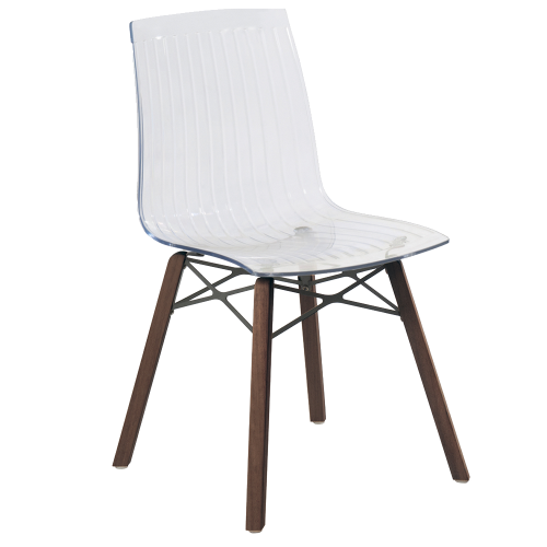 Stuhl Papatya X-Treme S Wox Iroko klar und sauber, die Beine sind aus Iroko-Holz