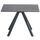 Tisch Papatya Tower 208 59x59x50 schwarze Beine, schwarze Tischplatte 1049M