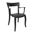 Papatya Hera-K Sessel schwarzer Stuhlsitz, Oberteil Schwarz 