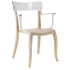Papatya Hera-K Sessel hellbeige Stuhlsitz, Oberteil transparent