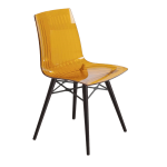 Papatya X-Treme S Stuhl Wox transparent orange, Sesselbeine lackierte Wenge Papatya X-Treme S Stuhl Wox transparent orange, Sesselbeine lackierte Wenge