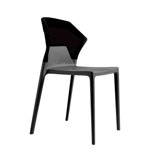 Papatya Ego-S Stuhl anthrazitgrau Stuhlsitz, Oberteil Schwarz 