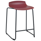 Barhocker Papatya X-Treme Sled Pro Backsteinrot, schwarze Beine