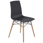 Stuhl Papatya X-Treme S Wox Pro Anthrazit, Beine aus Buchenholz