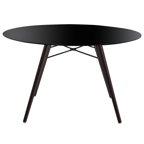 Tisch Papatya Wox D120x75 Gestell Buche Wenge Lack, Tischplatte schwarz 1049M