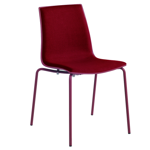 Stuhl mit weichem Kissen X-Treme S Pro Soft dunkelroter Stoff dunkelrot, Metallbeine dunkelrot