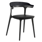 Stuhlkissen Luna, Luna-Stripe (Preis ist pro Kissen) Stamskin schwarzes Gewebe 153