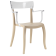 Papatya Hera-K Sessel hellbeige Stuhlsitz, Oberteil transparent