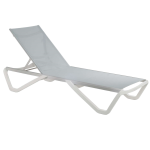 Papatya Wave Sonnenliege weiß 01, Material grau 5374