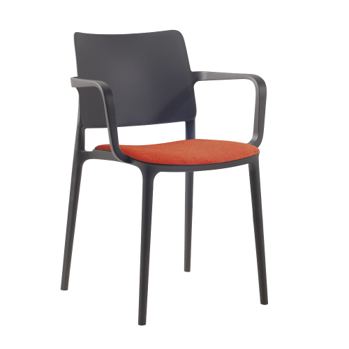 Sessel mit Sesselkissen Joy-K anthrazitgrau Era Gewebe CSE26