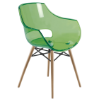 Papatya Opal Sessel-Wox transparent grün, Material Buchenholz