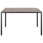 Tisch Papatya Slim 79x119x75 schwarz, HPL-Tischplatte in rustikaler Farbe