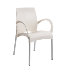 Papatya Vital-K Sessel elfenbein Farbe, Aluminiumbasis Papatya Vital-K Sessel elfenbein Farbe, Aluminiumbasis