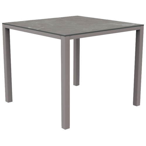 Tisch Papatya Maxima 89x89x75 matte graubraune Basis, botonico Tischplatte 5056М