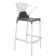 Papatya Ego-K Barhocker anthrazitgrau Stuhlsitz, Oberteil transparent