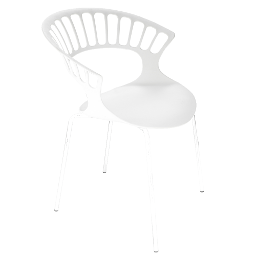 Papatya Tiara Sessel weiß, Basis weiß 