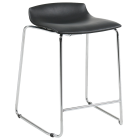 Barhocker Papatya X-Treme Sled BD schwarzes Kunstleder