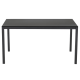 Papatya Idea Tisch 119x79x75, schwarze Basis, schwarze Tischplatte