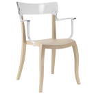 Papatya Hera-K Sessel hellbeige Stuhlsitz, Oberteil transparent