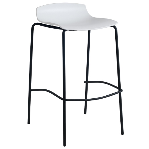 Barhocker Papatya X-Treme BSS Pro ist weiß, Beine sind schwarz