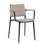 Sessel mit Sesselkissen und weicher Stuhllehne Joy-K anthrazitgrau, Era Gewebe CSE01 Sessel mit Sesselkissen und weicher Stuhllehne Joy-K anthrazitgrau, Era Gewebe CSE01