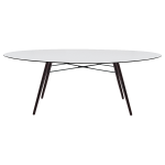 Tisch Papatya Wox 200x120x75 Fuß Buche schwarz lackiert, Tischplatte weiß 1050M