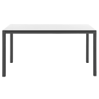 Papatya Idea Tisch 139x79x75 Fuß anthrazit, Tischplatte weiß