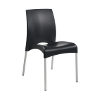 Papatya Vital-S Stuhl Schwarz 09 Stuhlbeine aus Aluminium