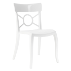 Papatya Opera-S Stuhl weißer Stuhlsitz , Oberteil weiß 