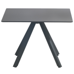 Tisch Papatya Tower 207 59x59x40 schwarze Beine, schwarze Tischplatte 1049M