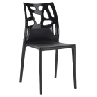 Papatya Ego-Rock Stuhl schwarzer Stuhlsitz, Oberteil Schwarz 