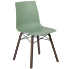 Papatya X-Treme S Wox Pro Iroko-Stuhl, Reseda in mattgrün, Beine aus Iroko-Holz