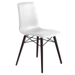 Stuhl Papatya X-TREME SD Wox Holzplatte Kunstleder weiß, Beine Buche Wenge lackiert Stuhl Papatya X-TREME SD Wox Holzplatte Kunstleder weiß, Beine Buche Wenge lackiert