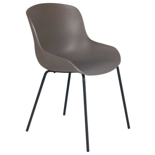 Stuhl Papatya Globe-S ML ist graubraun, die Beine sind schwarz