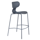 Barstuhl Papatya Yugo-S Bar anthrazitfarbener Sitz, anthrazitfarbene Metallbeine