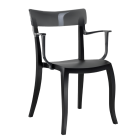 Papatya Hera-K Sessel schwarzer Stuhlsitz, Oberteil transparent grau