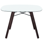 Tisch Papatya Wox Iroko 99x99x75 Basis Iroko-Holz, weiße Tischplatte 1050M