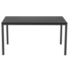Papatya Idea Tisch 119x79x75, schwarze Basis, schwarze Tischplatte
