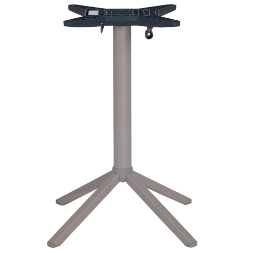 Tischgestell Papatya Time 305 aus Metall mit einem grau-braunen Klappmechanismus