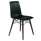 Stuhl Papatya X-TREME SD Wox Holzplatte Kunstleder schwarz, Beine Buche Wenge lackiert