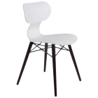 Stuhl Papatya Yugo-S Wox weiß , Sesselbeine lackierte Wenge