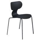 Papatya Yugo-S Stuhl Schwarz , Sesselbeine Elektrophoretische Abscheidung anthrazitgrau