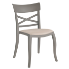 Stuhl mit Sitzkissen XSera-SP bronzebeige Gewebe