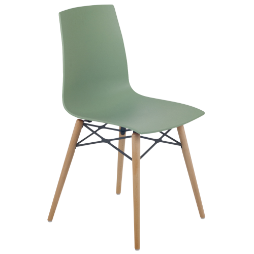 Papatya X-Treme S Wox Pro Stuhl, Reseda grün, Beine aus Buchenholz