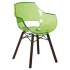 Papatya Opal Sessel Wox Iroko transparent grün